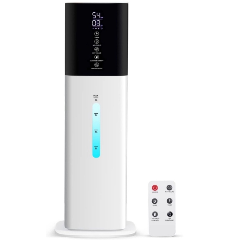 8L 2.1Gal Humidifiers Large Room Bedroom with 7 Colors Light Ultra Quiet